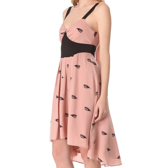 Viva Vena! by Vena Cava Pleated Eye Print Dress size 6 NWOT - Picture 3 of 8